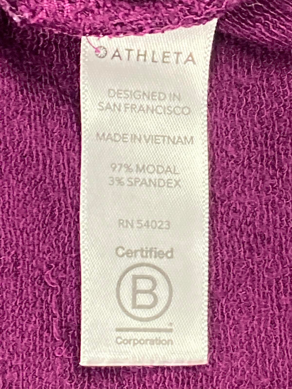 Athleta Mindset Sweatshirt Women's Purple Nirvana Knit Tulip Hem Pullover Sz S
