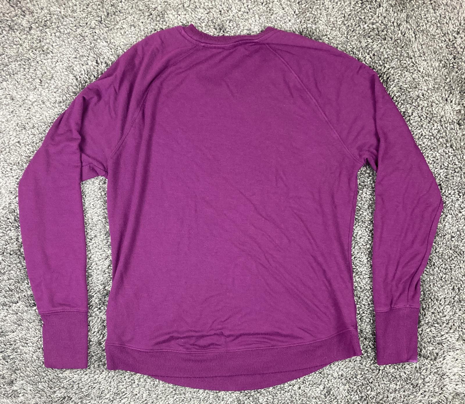 Athleta Mindset Sweatshirt Women's Purple Nirvana Knit Tulip Hem Pullover Sz S