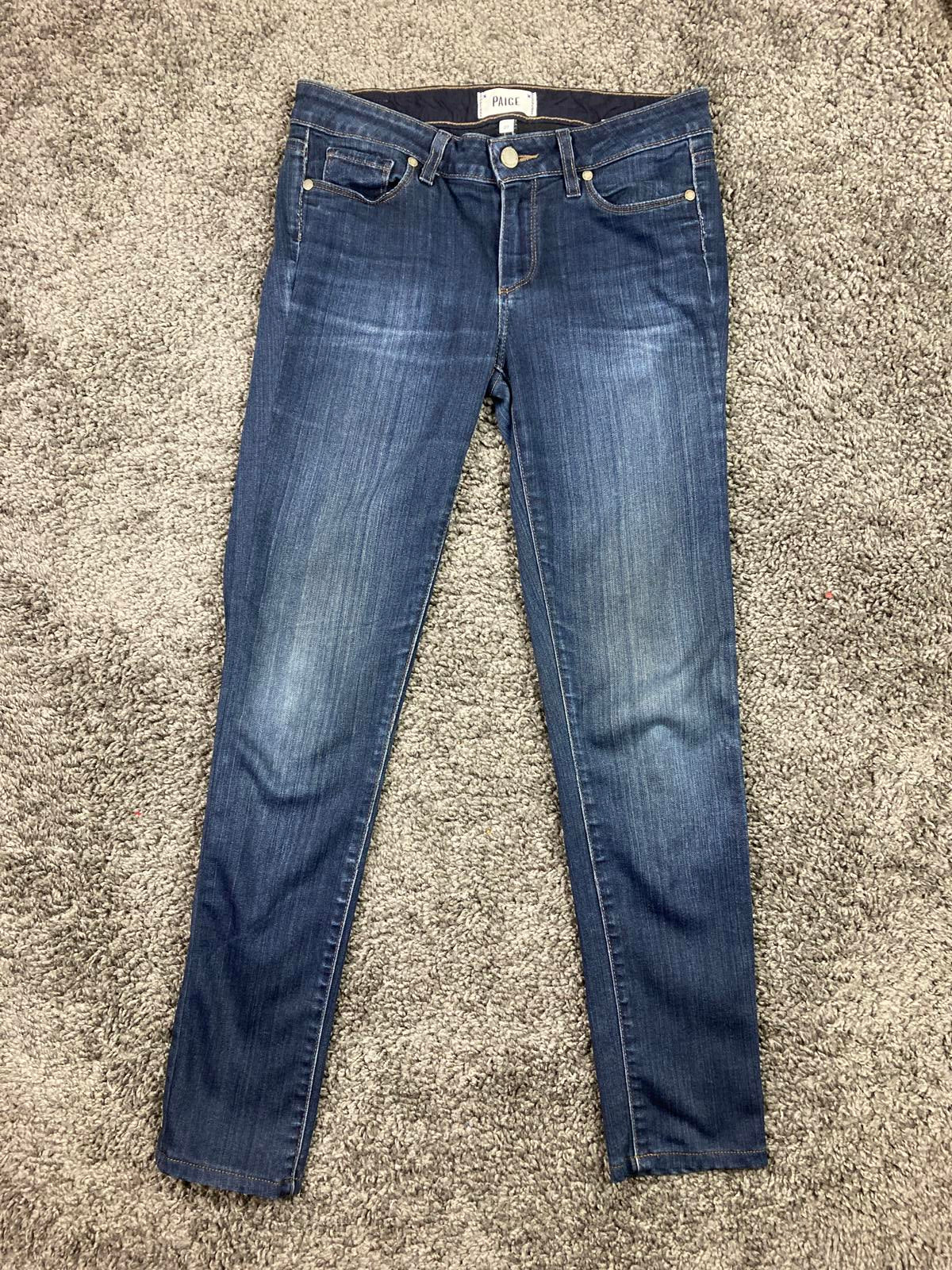 PAIGE Skinny Jeans Women Size 27 Dark Wash Stretch Denim USA Made #1