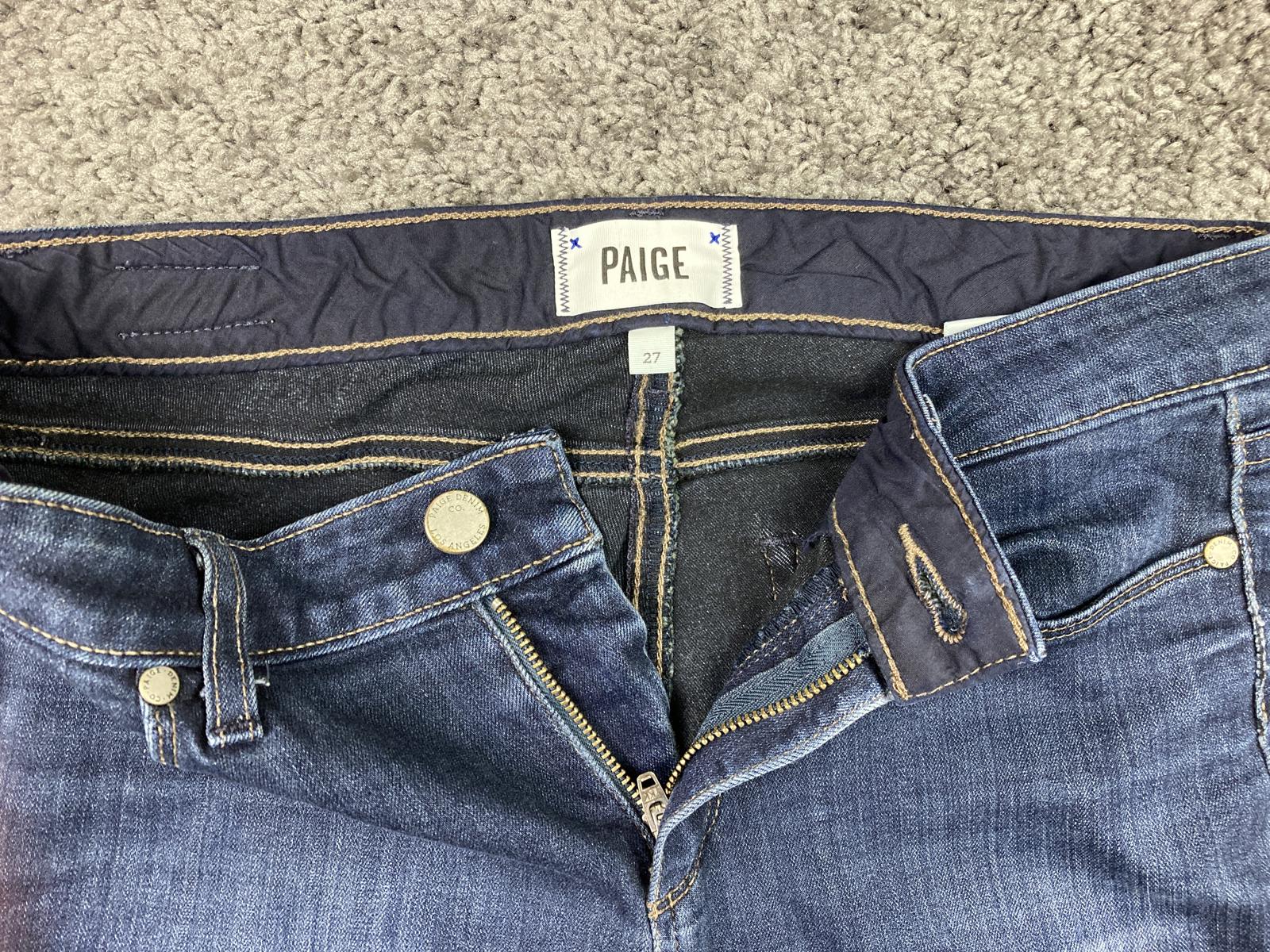 PAIGE Skinny Jeans Women Size 27 Dark Wash Stretch Denim USA Made #1