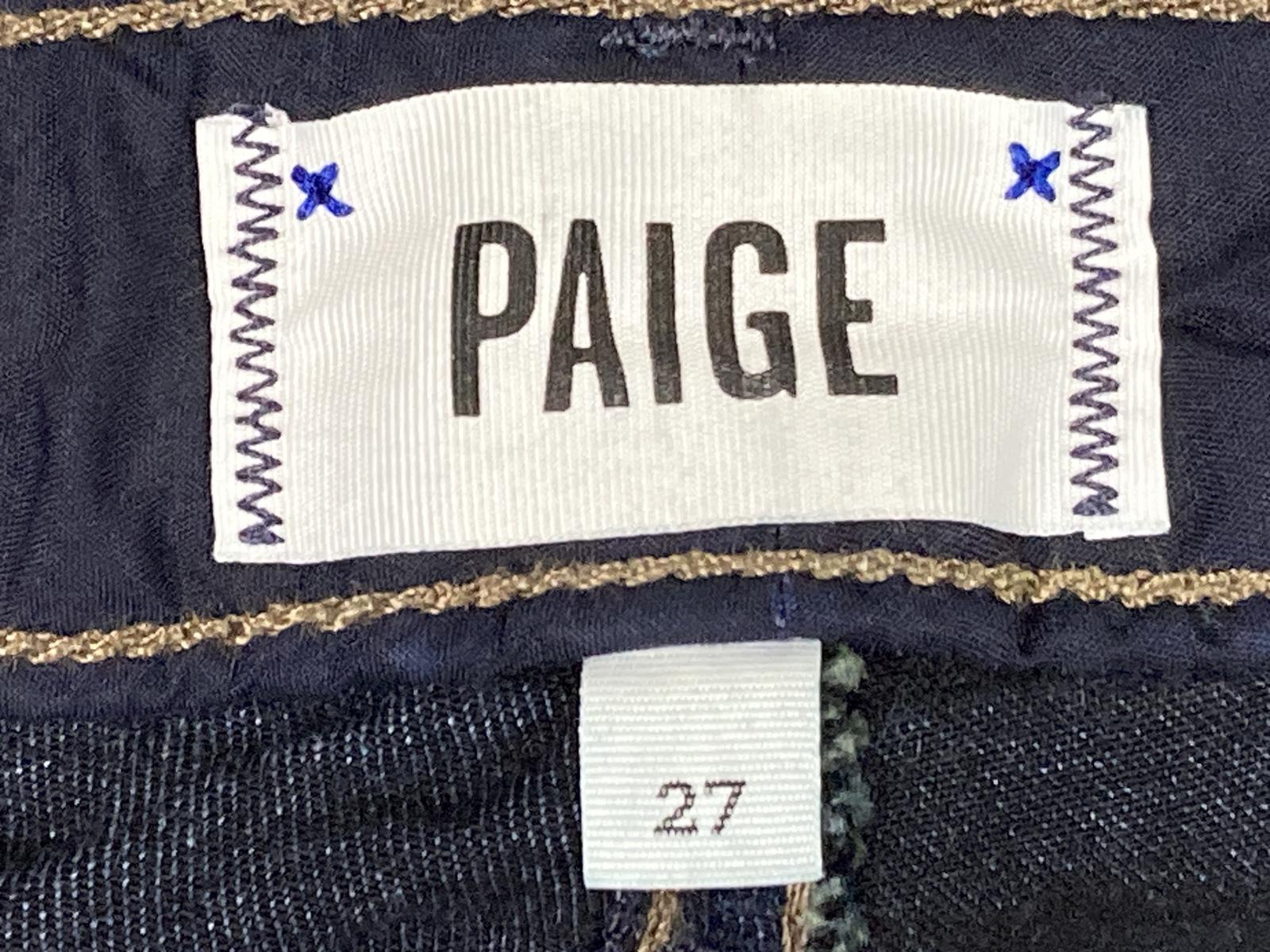 PAIGE Skinny Jeans Women Size 27 Dark Wash Stretch Denim USA Made #1