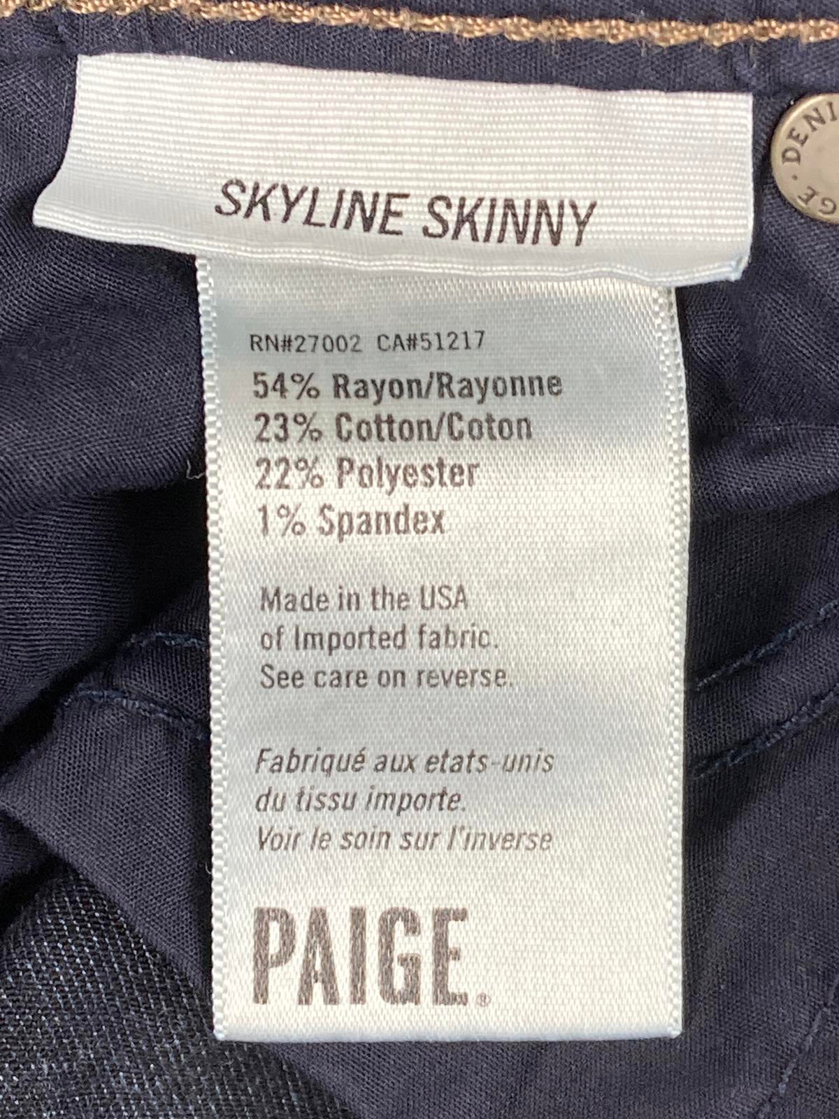 PAIGE Skinny Jeans Women Size 27 Dark Wash Stretch Denim USA Made #1