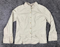 Garnet Hill Women's Khaki Tan Cotton Twill Utility Jacket Red Stitching Size 6