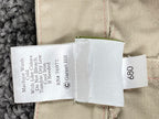 Garnet Hill Women's Khaki Tan Cotton Twill Utility Jacket Red Stitching Size 6