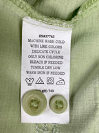 Cubavera Mens Green Guayabera Shirt Rayon Blend Embroidered Retro Camp Casual XL