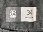 AS Colour Chino Pants Black Embroidered Boxer Skater Logo Size 34
