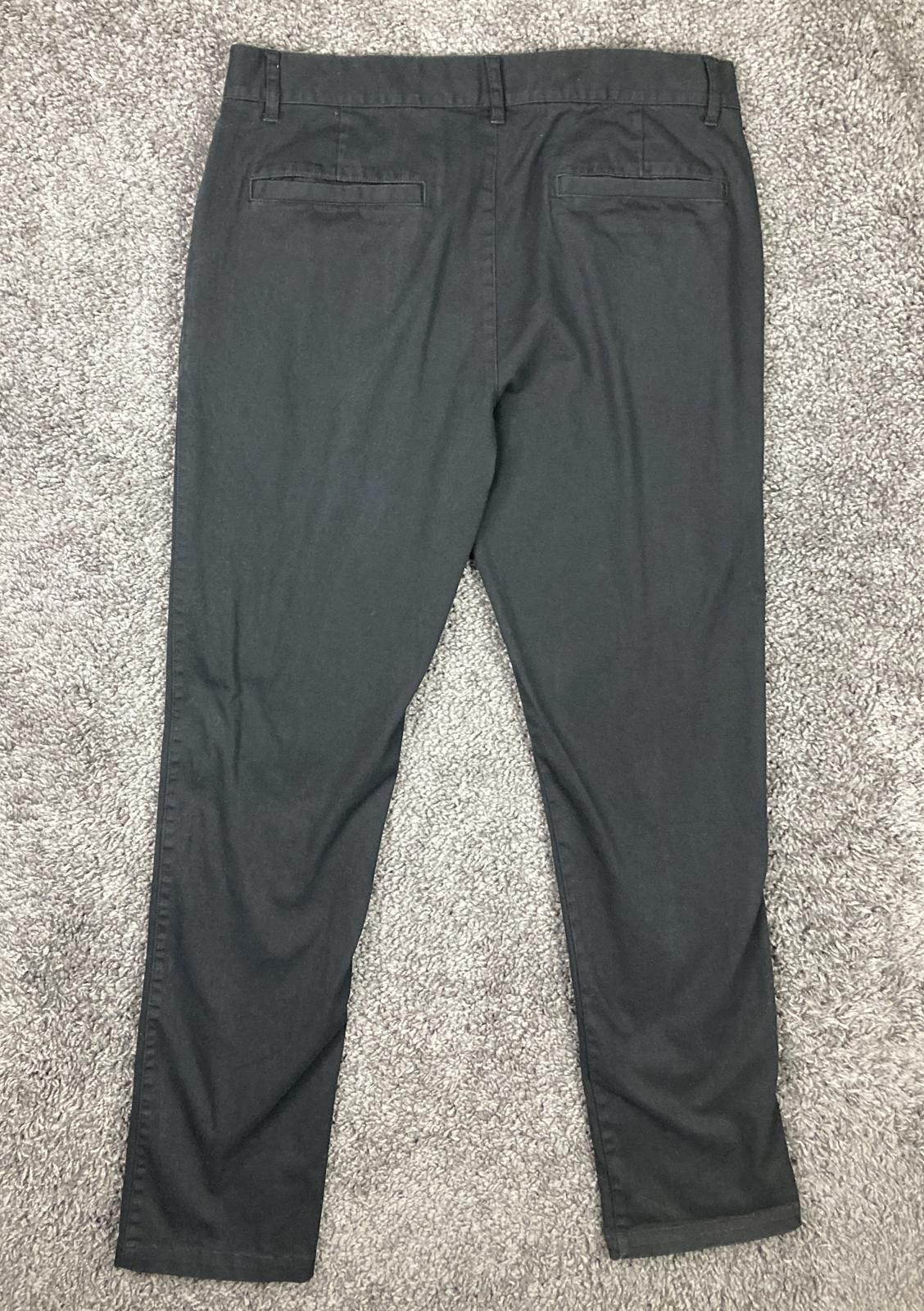 AS Colour Chino Pants Black Embroidered Boxer Skater Logo Size 34