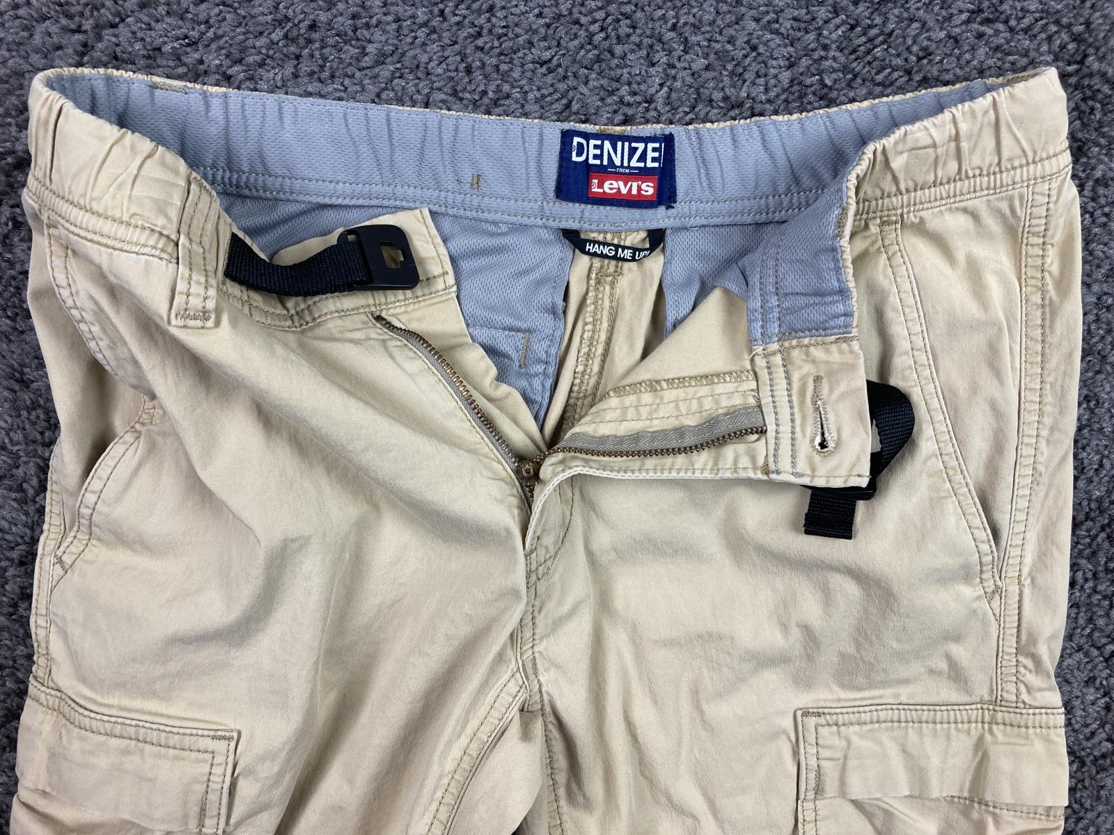Denizen Levi’s Men's 289 Active Cargo Pants Beige Khaki Belted Drawstring 30x30
