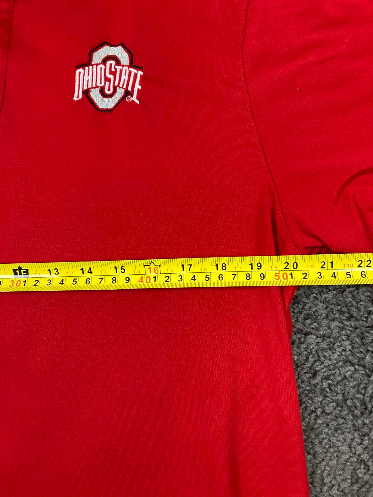 Ohio State Buckeyes Polo Shirt Mens XL Red Performance Short Sleeve