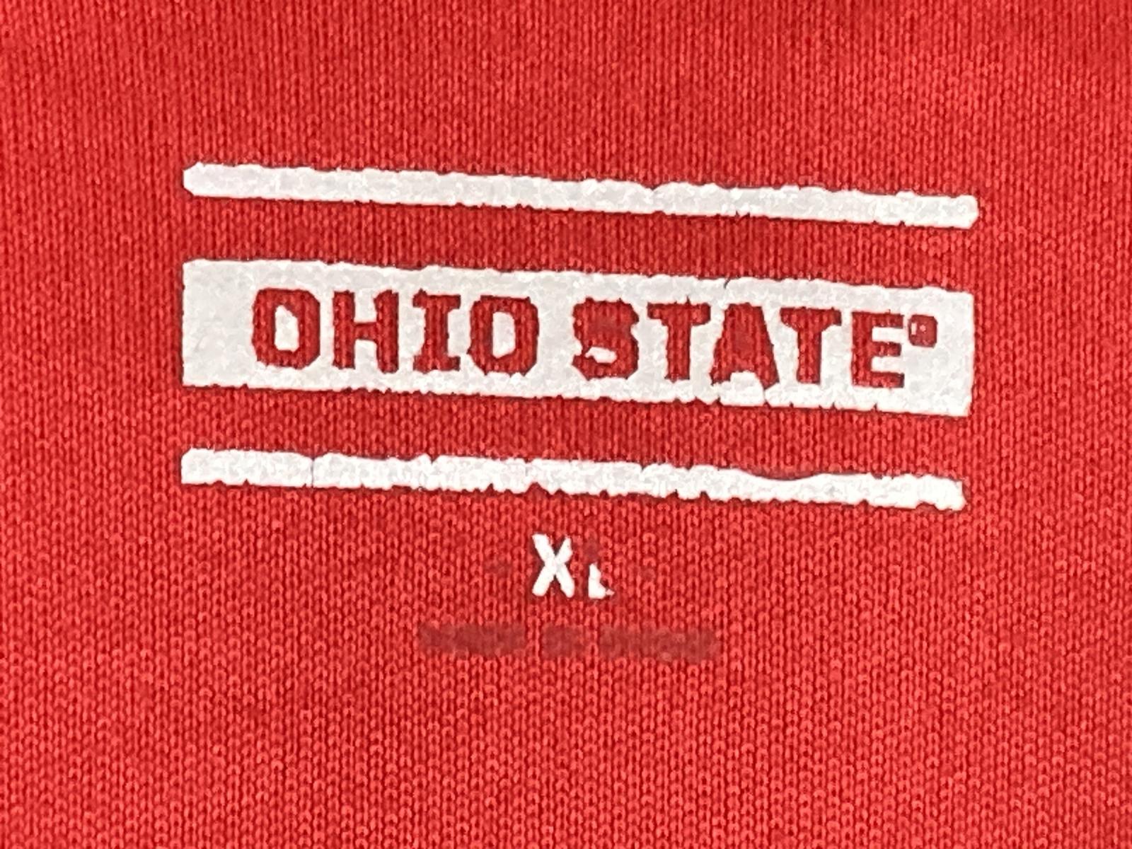 Ohio State Buckeyes Polo Shirt Mens XL Red Performance Short Sleeve