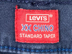 Levi's XX Chino Standard Taper Pants Mens Dark Slate Blue Cotton Stretch 33x31