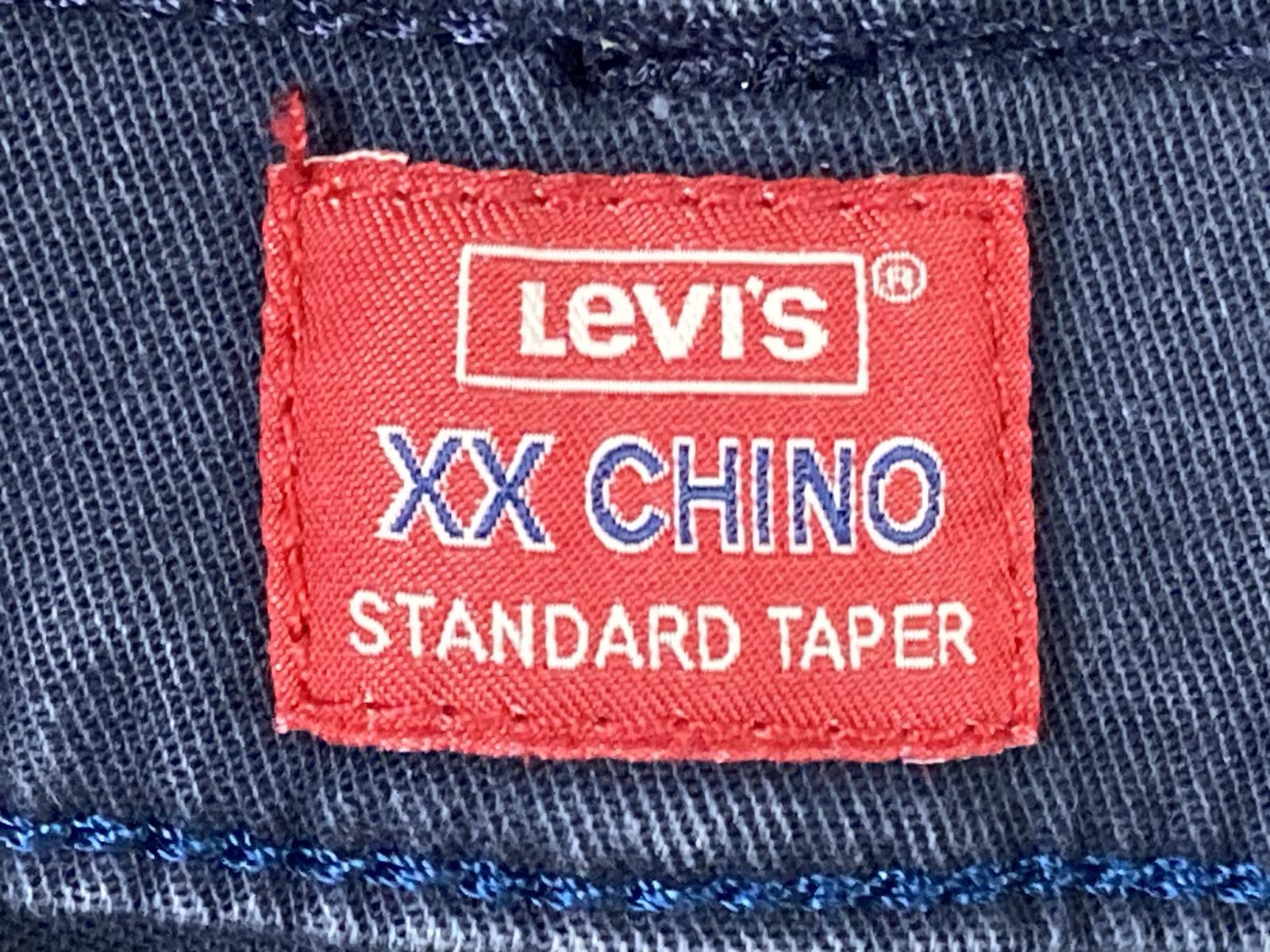Levi's XX Chino Standard Taper Pants Mens Dark Slate Blue Cotton Stretch 33x31
