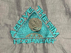 Vintage 90s Above The Rim Hoopwear Windbreaker Jacket Mens Grey Teal 1/4 Zip XL