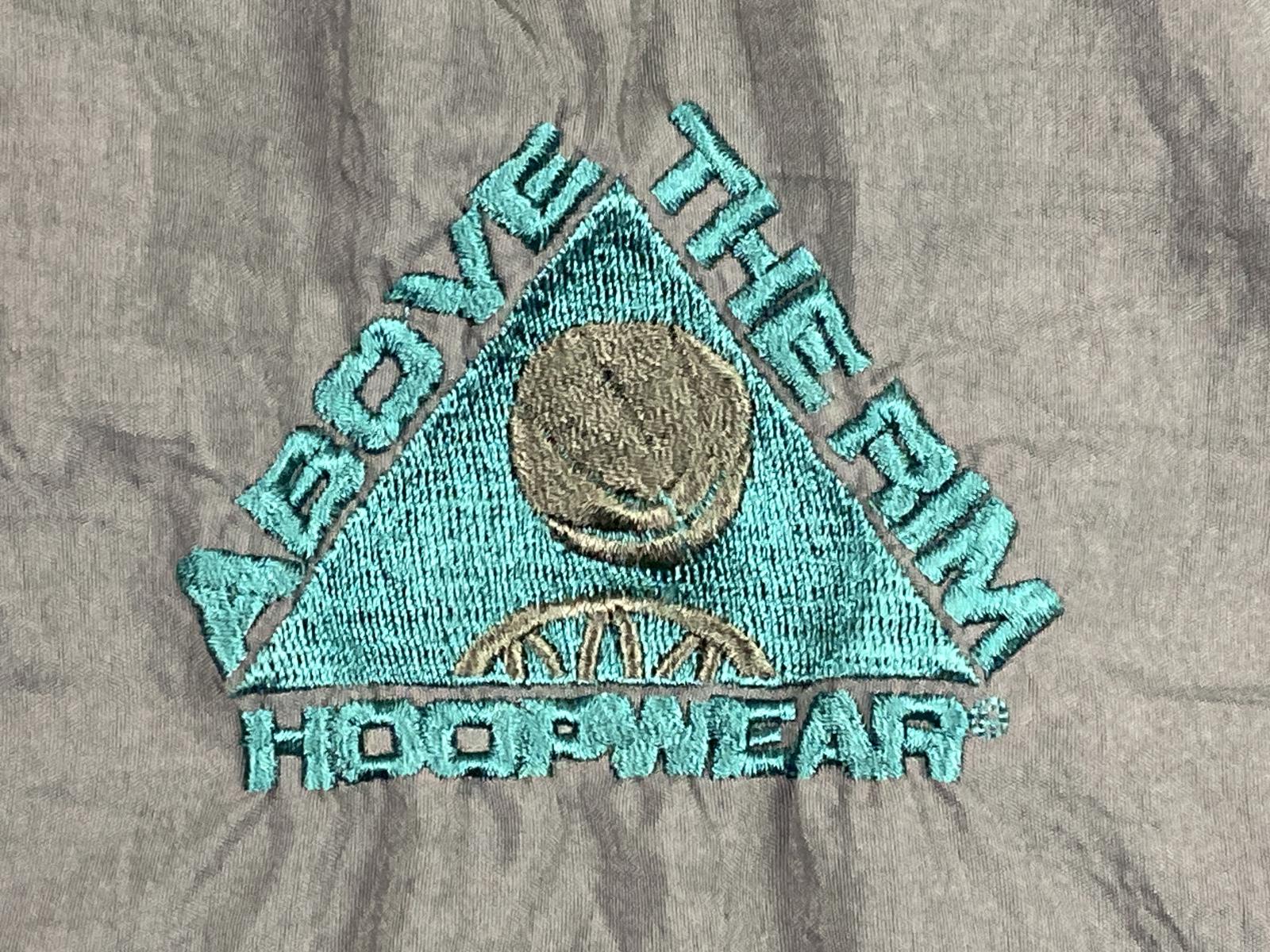 Vintage 90s Above The Rim Hoopwear Windbreaker Jacket Mens Grey Teal 1/4 Zip XL