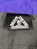 Vintage 90s Above The Rim Hoopwear Windbreaker Jacket Mens Grey Teal 1/4 Zip XL