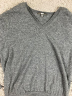 Uniqlo Sweater Women Dark Gray 100% Wool Crewneck Size S Lightweight Pullover