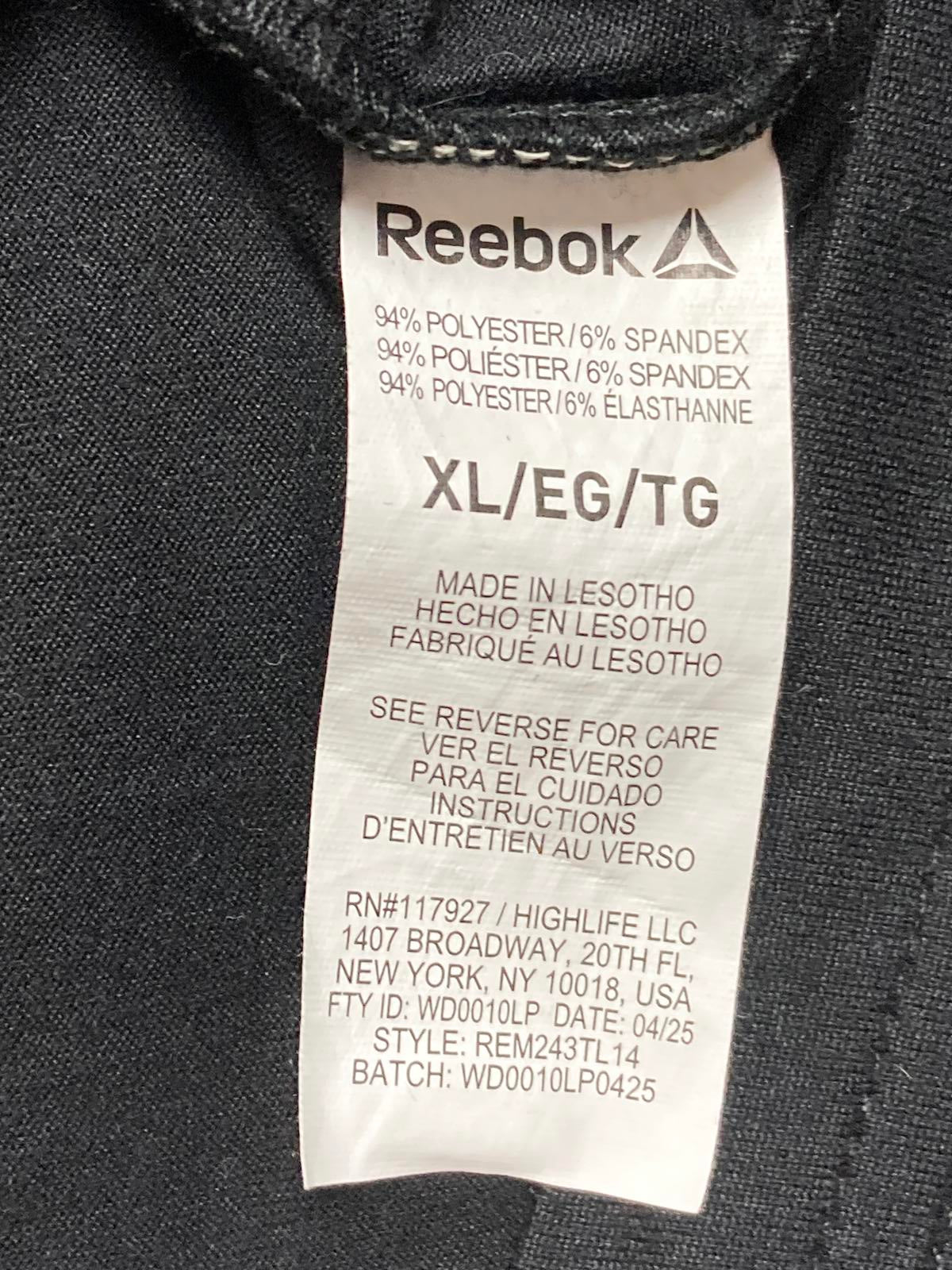 Reebok Men's Black Long Sleeve Delta Core Performance Training Sz XL