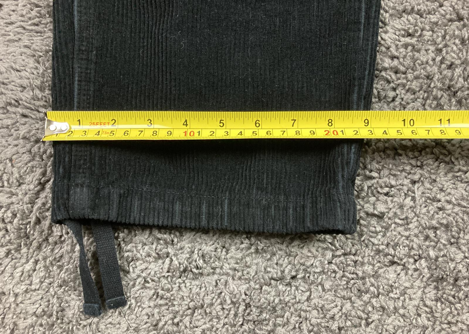 Empyre Relax Black Corduroy Cargo Pants Men's Loose Fit Baggy Skater Size 38x30