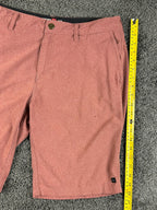 Quiksilver Amphibian Shorts Mens 33 Pink Red Heather Stretch Hybrid Boardshorts