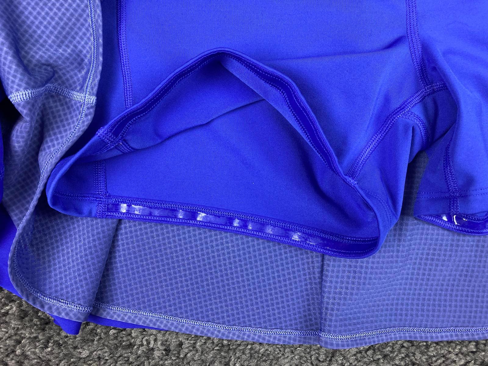 Athleta Ace Mesh Skort Size L Blue Tennis Golf Running Built In Shorts