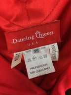 Dancing Queen Prom Dress/Evening Gown Women's Red Rhinestones  Sz XS