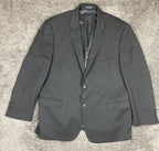 Pronto Uomo Platinum 100% Wool Black Blazer 2 Button Men 48 Regular