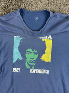 GAP Mens Jimi Hendrix 1967 Experience Graphic T Shirt Medium M Blue Rock Band
