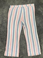 Bella Dahl Striped Linen Blend Drawstring Lounge Pants Womens Large