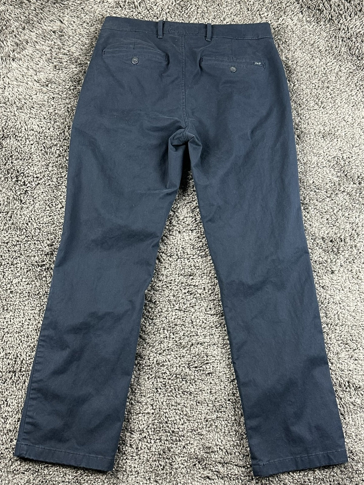 Abercrombie Fitch Mens Chino Pants 30x30 Navy Blue Straight Stretch Flat Front