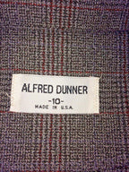 Alfred Dunner Womens Maroon Gray Tweed Jacket Blazer Unlined Size 10