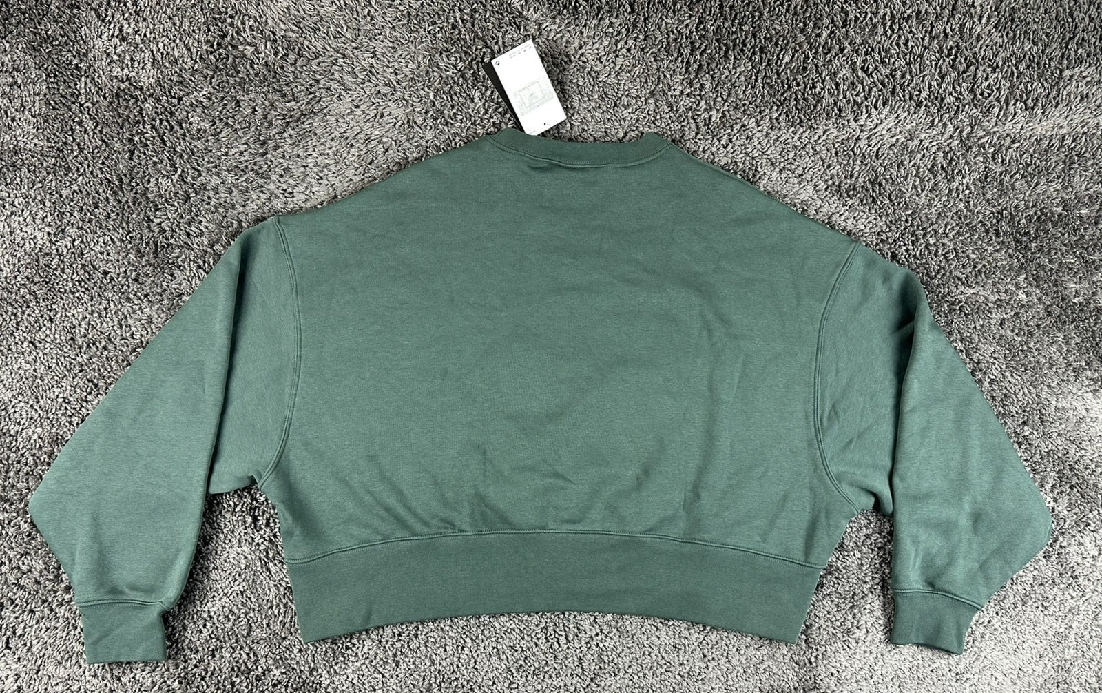 Nike Essential Collection Womens S Green Oversized Fit Crewneck Sweatshirt NWT