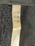 Elie Tahari Womens Virgin Wool Blend Flare Black Dress Pants Trousers Sz 14