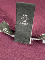 Eileen Fisher Top Viscose Stretch Long Sleeve Plum Purple Women Sz M