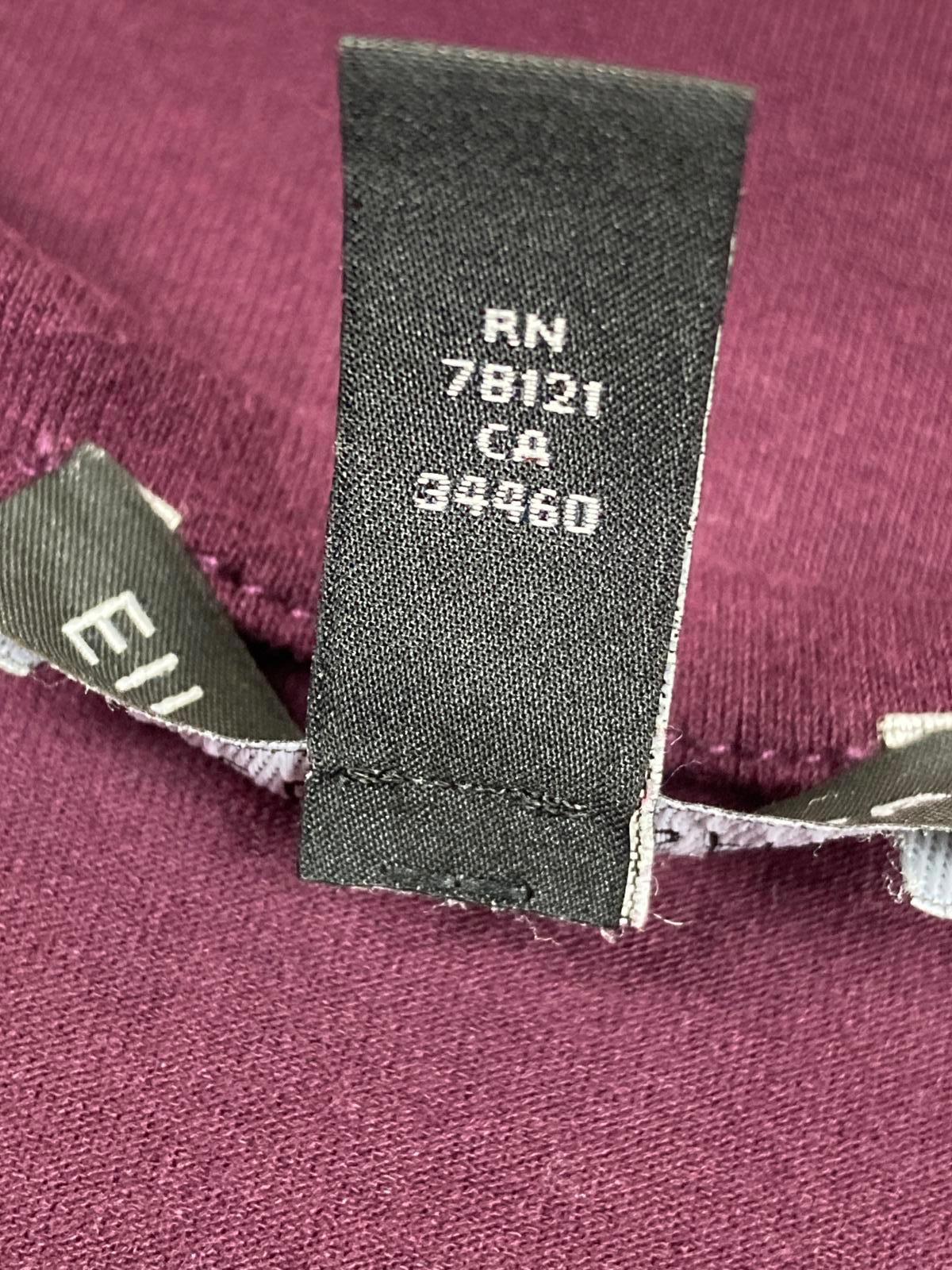 Eileen Fisher Top Viscose Stretch Long Sleeve Plum Purple Women Sz M