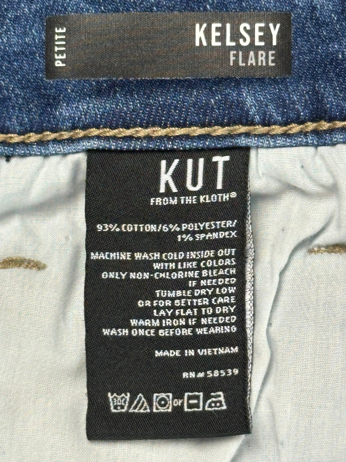 KUT from the Kloth Kelsey Flare Jeans Womens 16P High Rise Stretch Raw Hem