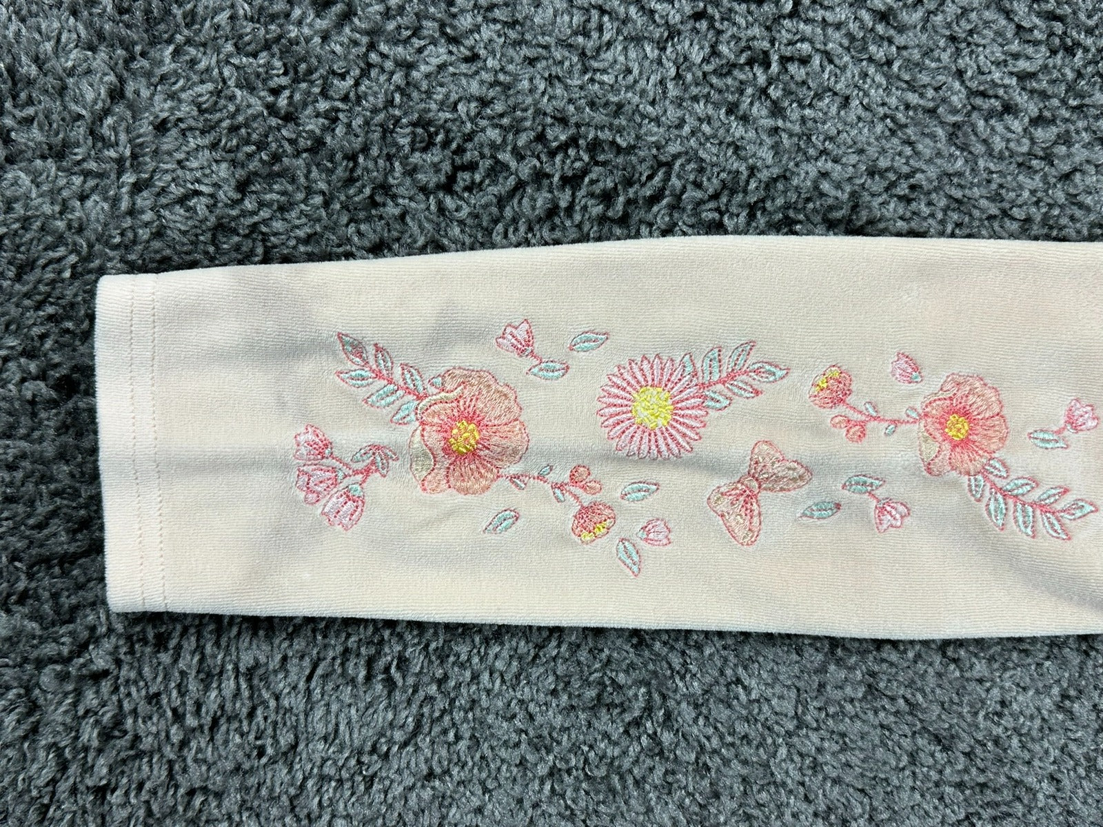 Disneyland Resort Girls Spirit Jersey XL 14 Pink Floral Embroidered Long Sleeve