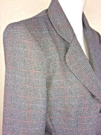 Alfred Dunner Womens Maroon Gray Tweed Jacket Blazer Unlined Size 10