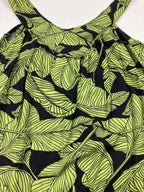 Hula Bay Green Leaf Print Sleeveless Rayon Tunic Women’s Size S-6