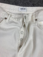 Agolde Lana Jeans Men 32 White 100% Cotton Made in Turkey Style A140-1183 Flaws