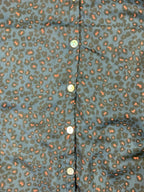 Dolan Collection By Anthropologie Navy Button Front Leopard Blouse Size Large