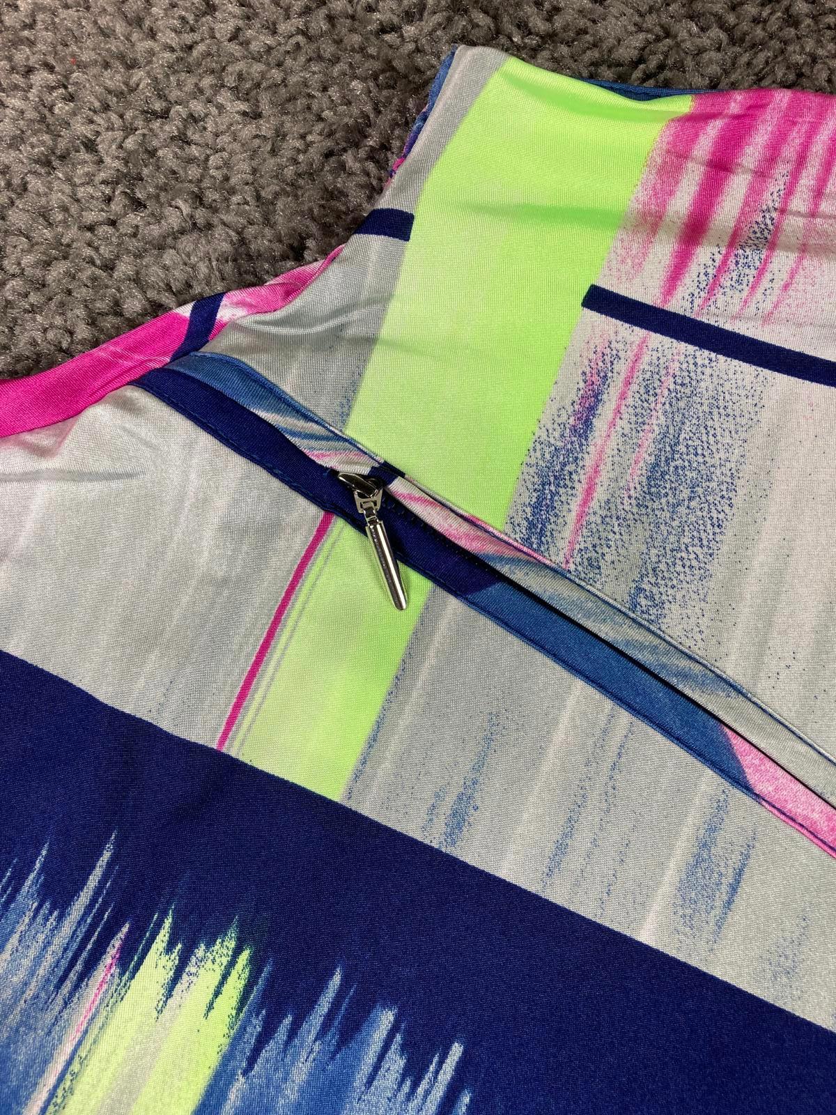 Jamie Sadock 1/4 Zip Pullover Abstract Print Stretch Golf Top Sz XL