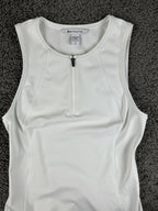 Athleta Ace Tennis Dress Womens White 1/4 Zip Golf Pickleball Stretch Sz SP