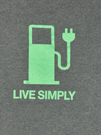 Patagonia Mens Large Blue Live Simply Electric Vehicle Organic Cotton T Shirt