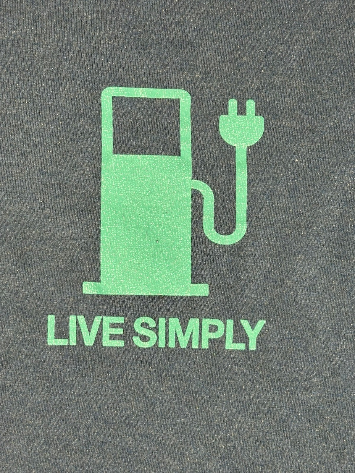 Patagonia Mens Large Blue Live Simply Electric Vehicle Organic Cotton T Shirt