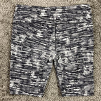 Athleta Chaturanga Jammer 9" Biker Shorts Women's Black Gray Geometric Sz Small