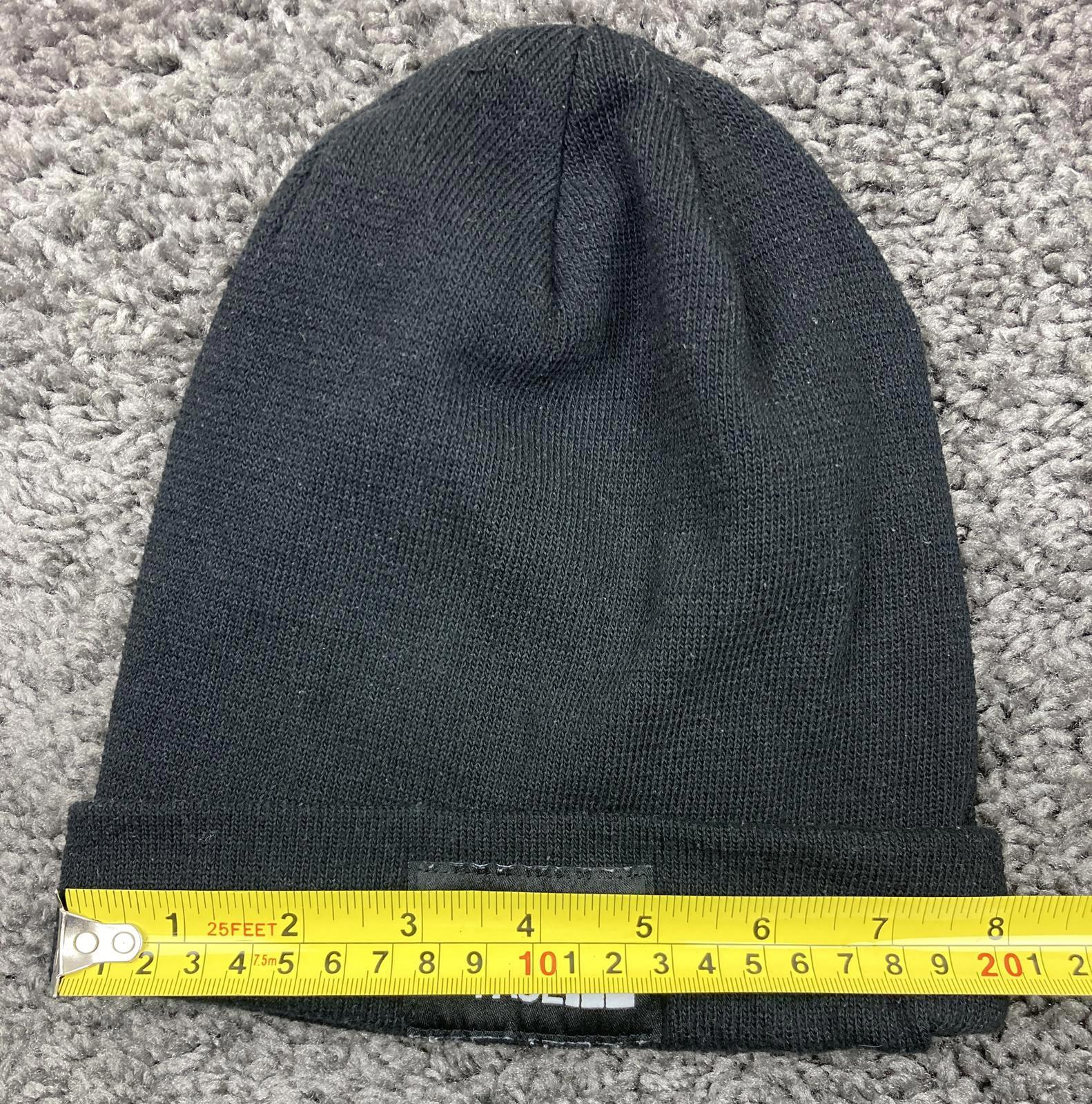 The North Face Black Knit Beanie One Size Unisex Logo Patch