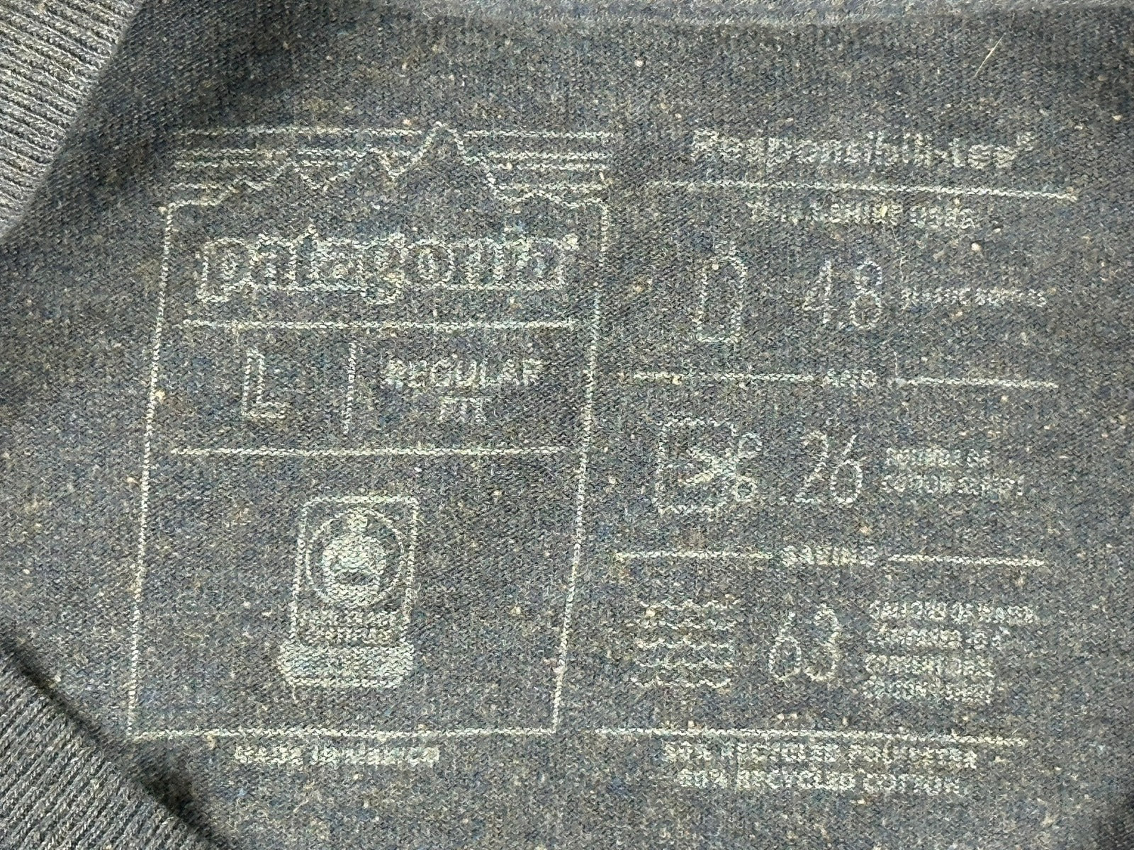 Patagonia Mens Large Blue Live Simply Electric Vehicle Organic Cotton T Shirt