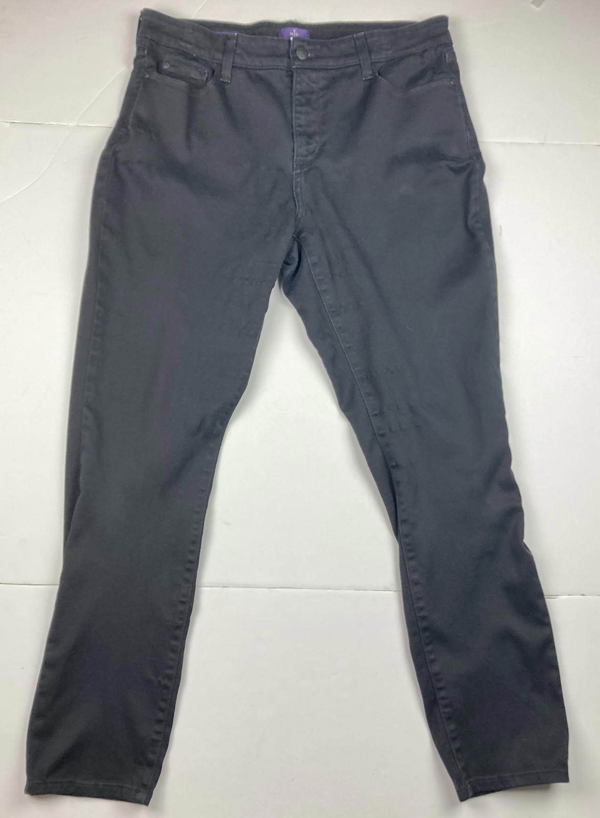 NYDJ Alina Legging Jeans Women’s Size 14 Black Lift Tuck Skinny Stretch Mid Rise