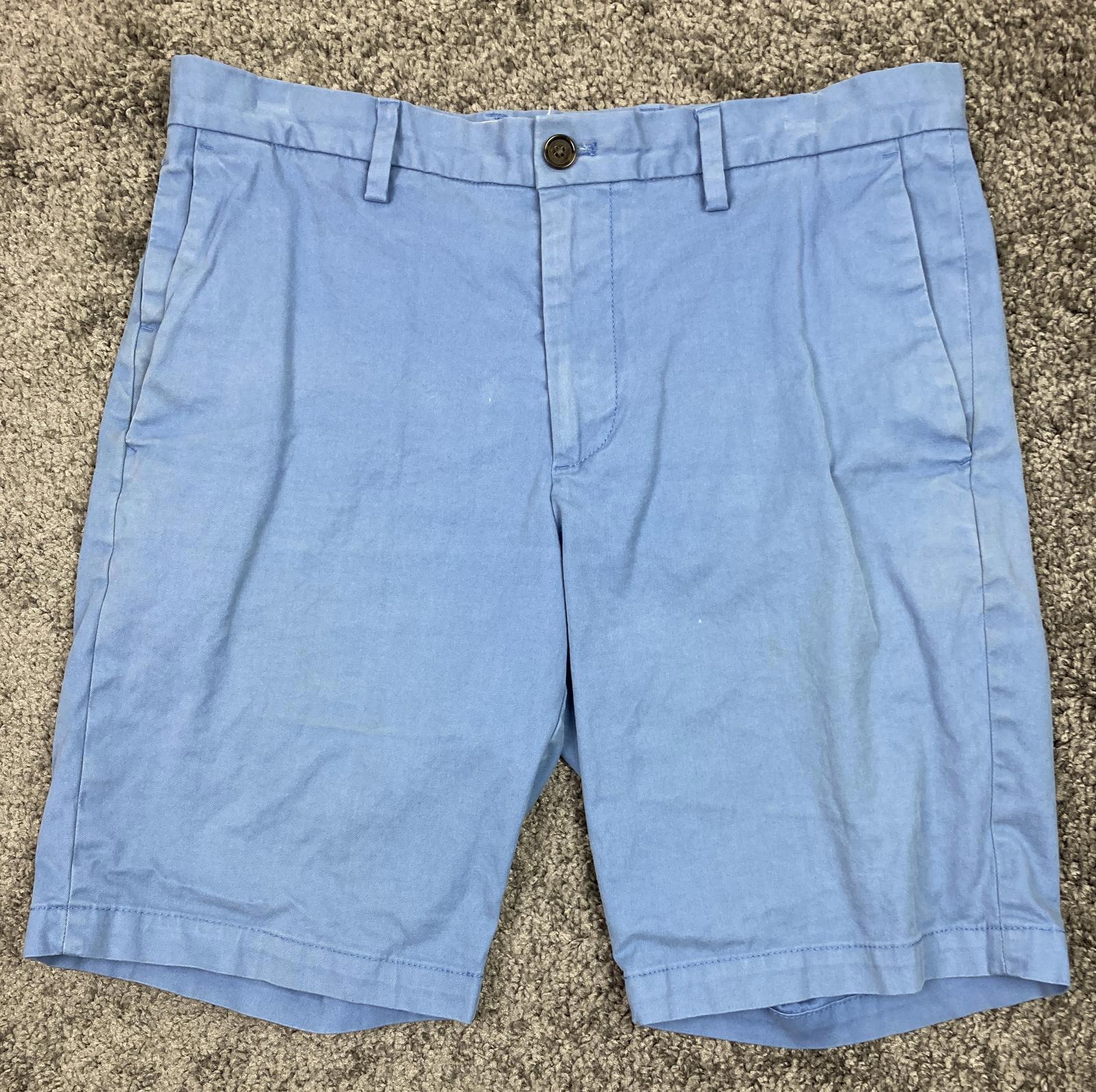 Banana Republic Aiden Men’s Shorts Size 32 Blue Stretch Chino Cotton