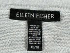 Eileen Fisher Organic Cotton Silk Blend Tunic Sweater Womens XL Gray Crewneck